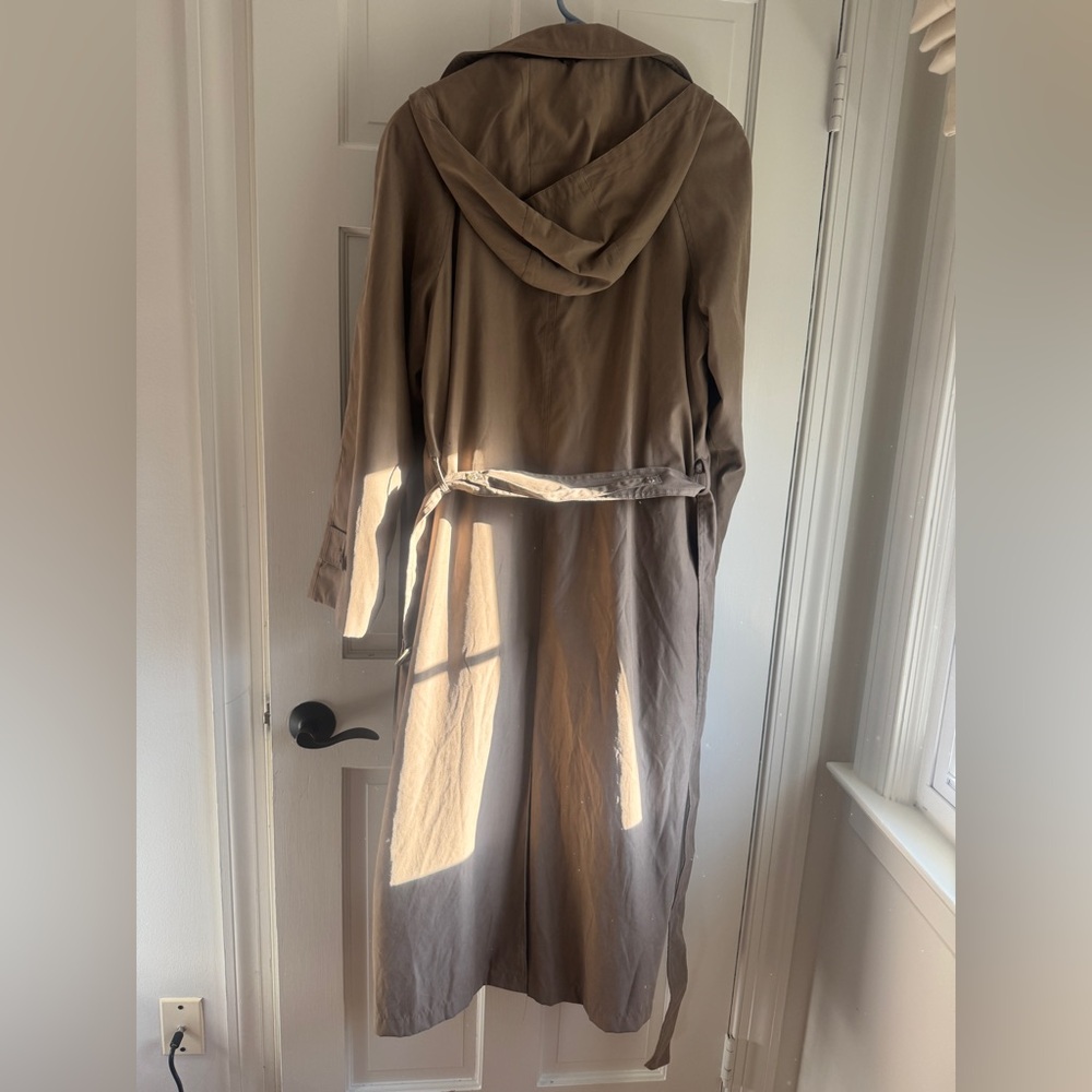 London Fog Limited Edition Trench Coat Tan Size 10 Detachable Liner Hood - Picture 9 of 11